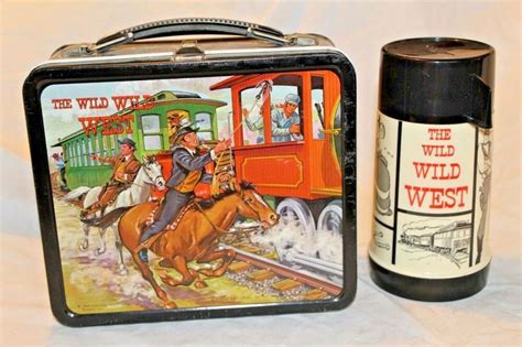 wild wild west metal lunch box|wild wild west lunch box thermos for sale .